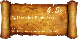 Gyileszku Szabolcs névjegykártya
